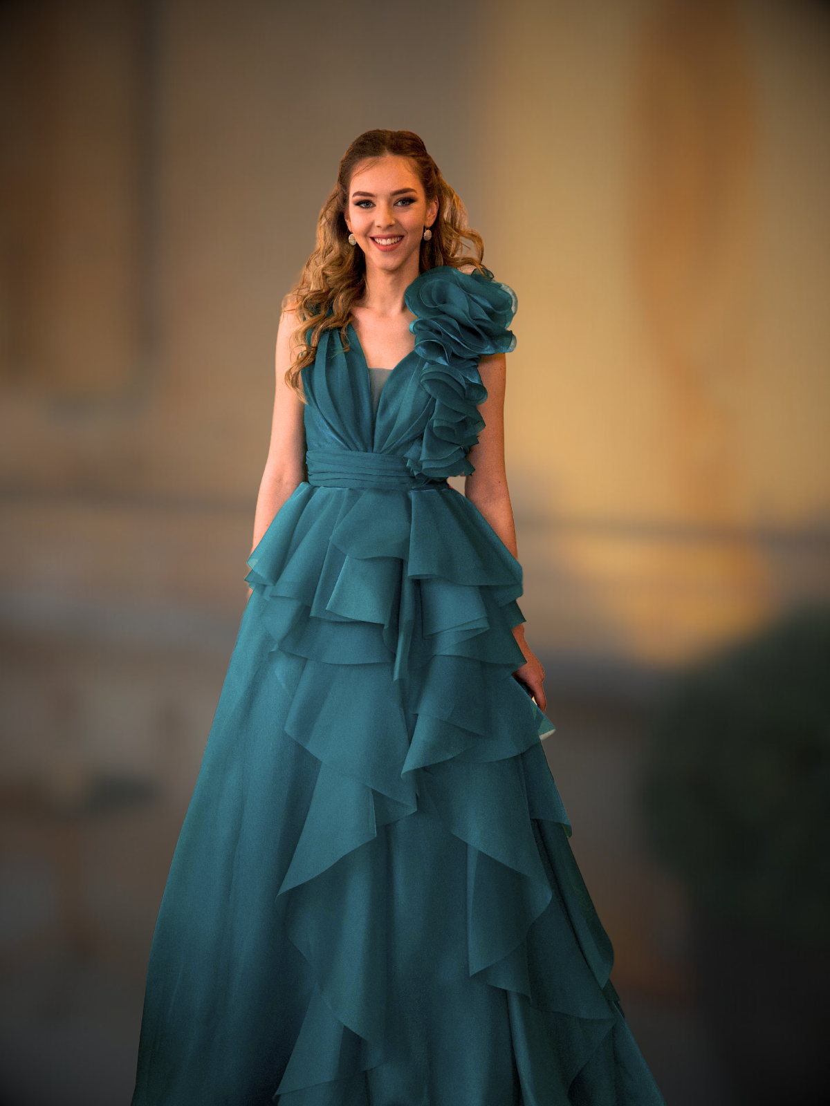 ВЕЧЕРНА РОКЛЯ FIORE TURQUOISE