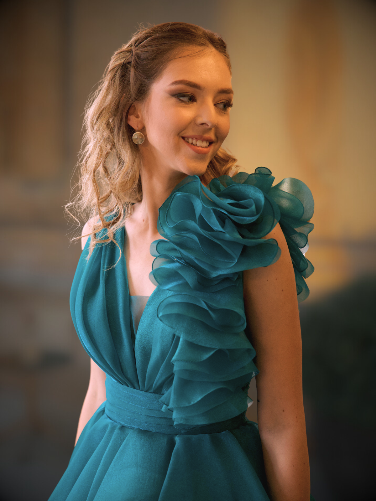 ВЕЧЕРНА РОКЛЯ FIORE TURQUOISE