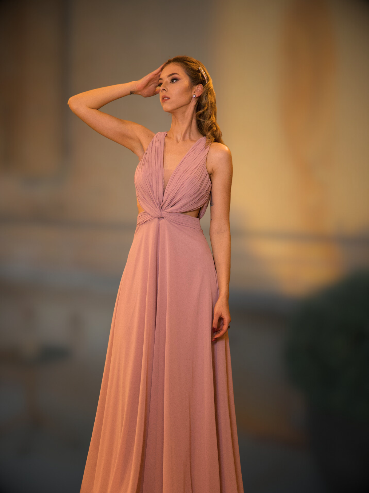 ВЕЧЕРНА РОКЛЯ FIORE ASHPINK