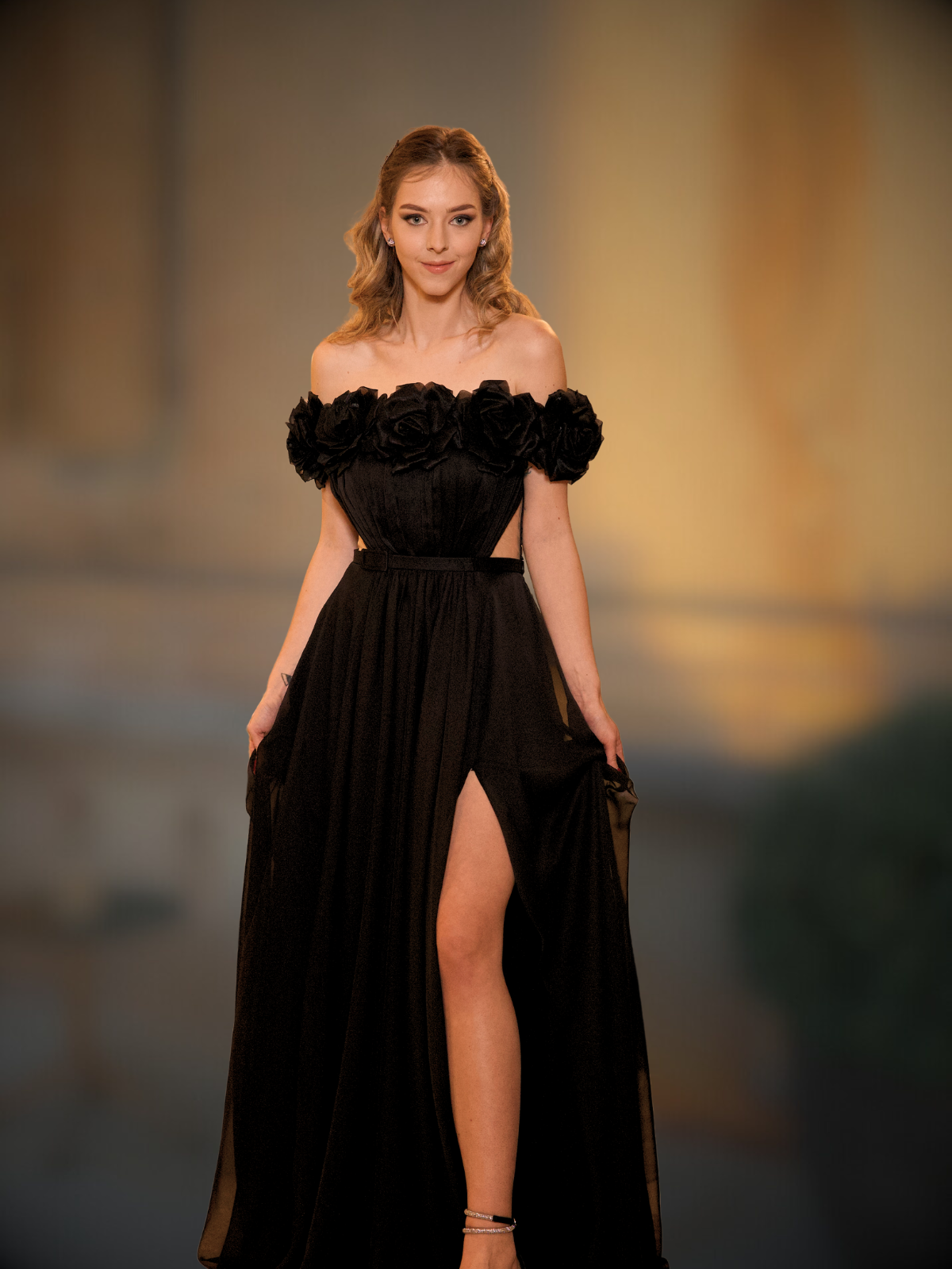 ВЕЧЕРНА РОКЛЯ MIDNIGHT BLACK ROSE 